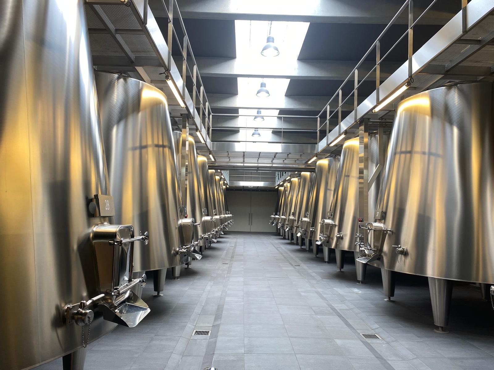 Moderne wijnproductie